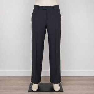 Lauren Ralph Lauren Mens Dark Grey Micro Check Dress Pants 38W 30L Straight Fit
